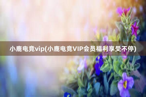 小鹿电竞vip(小鹿电竞VIP会员福利享受不停)