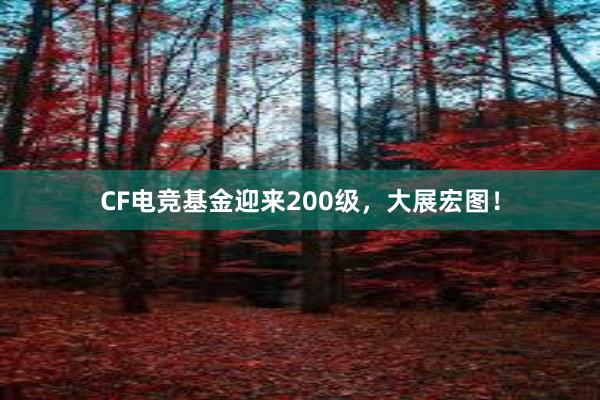 CF电竞基金迎来200级，大展宏图！